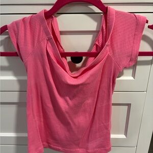 Forever 21 Pink Ribbed Crop Top